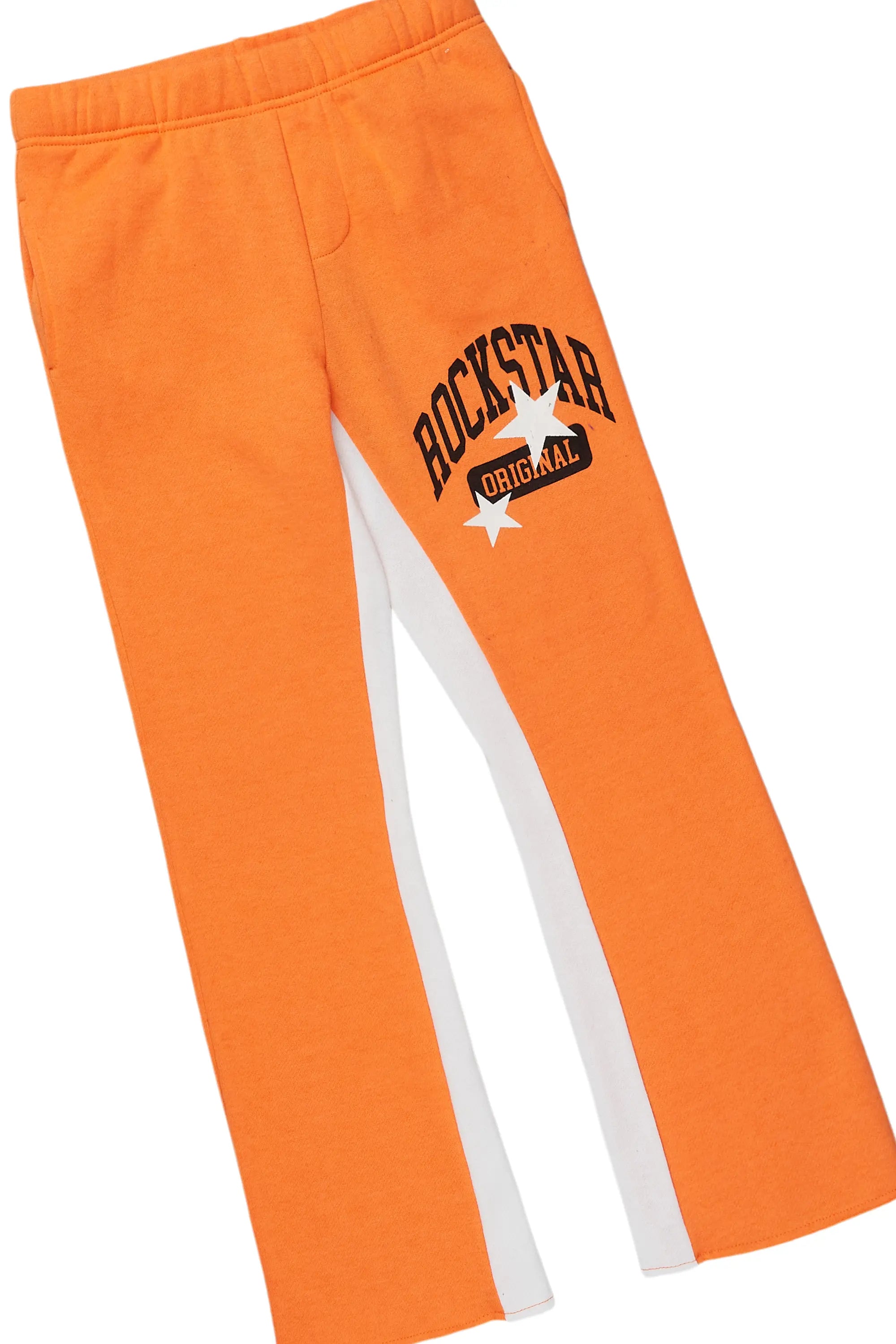 Girls Malla Orange Baggy Fit Pant Set