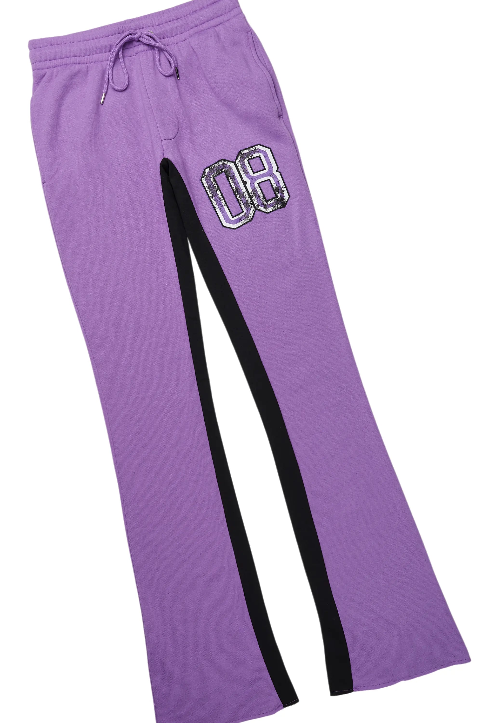 Fields Purple/White Long Sleeve T-Shirt/Baggy Pant Set