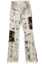 Chad Beige/Camo Patchwork Stacked Jean