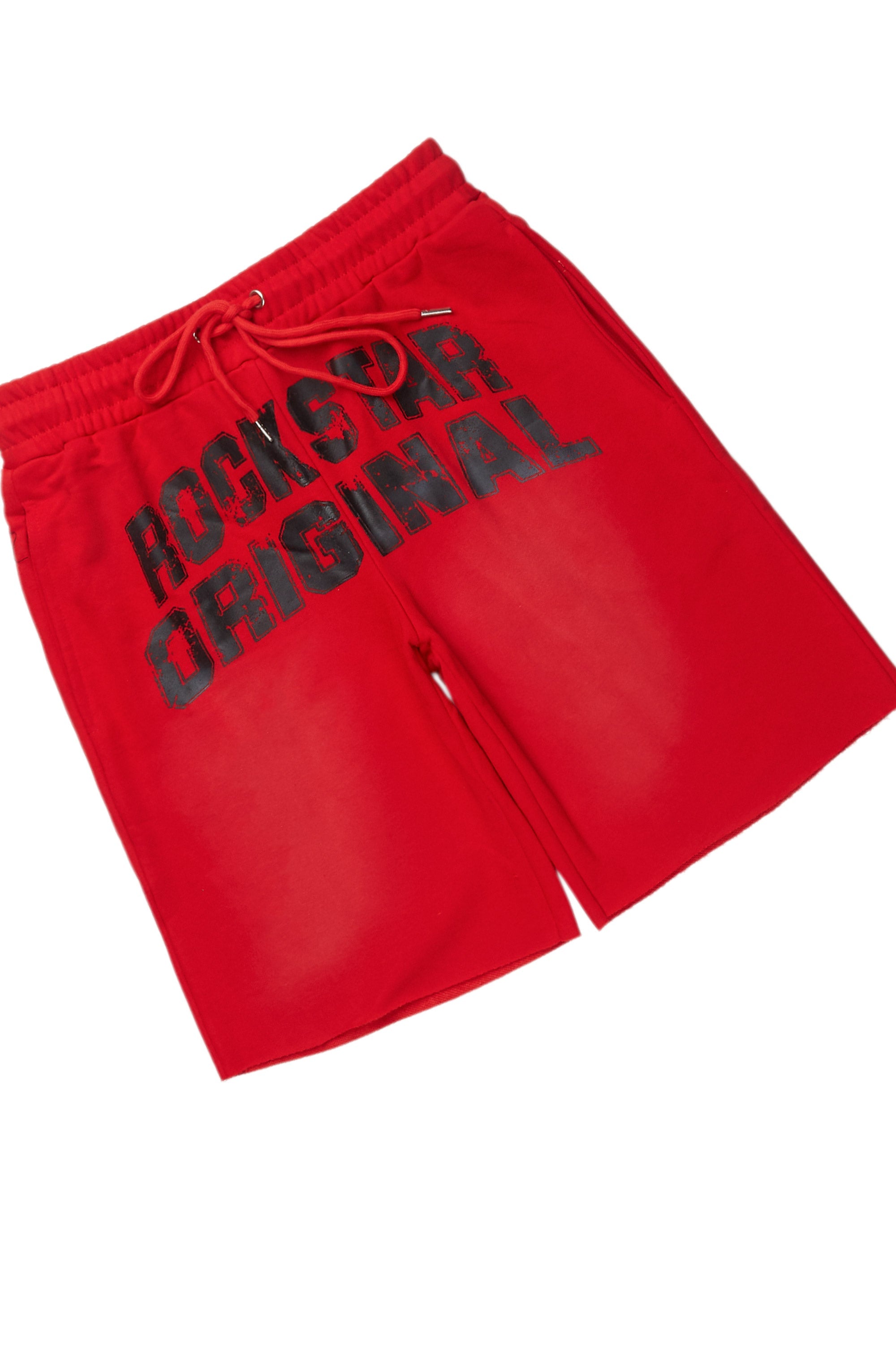 Tumo Red Crop Boxy Tee Short Set