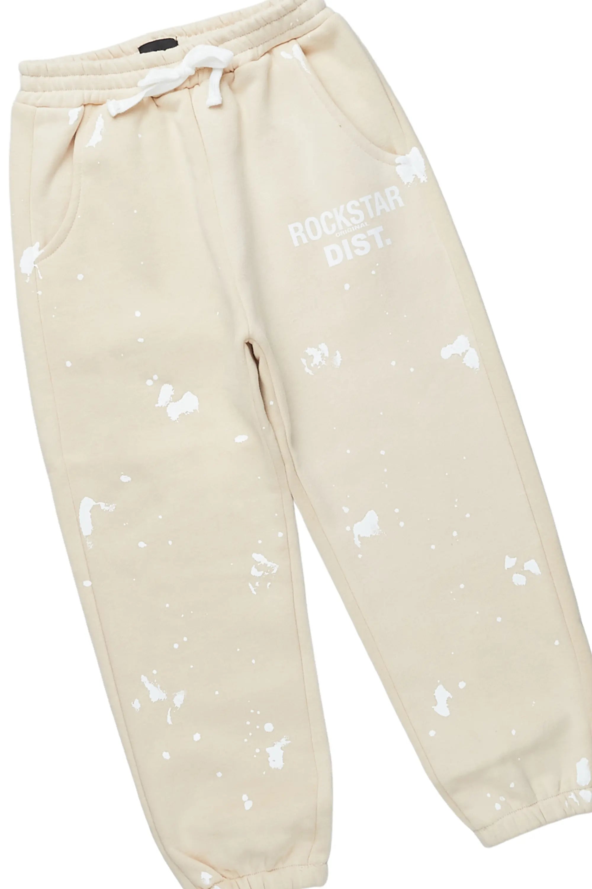 Girls Hadley Light Mocha Crop Top Pant Set