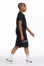 Boys Jash Black/White Short Set