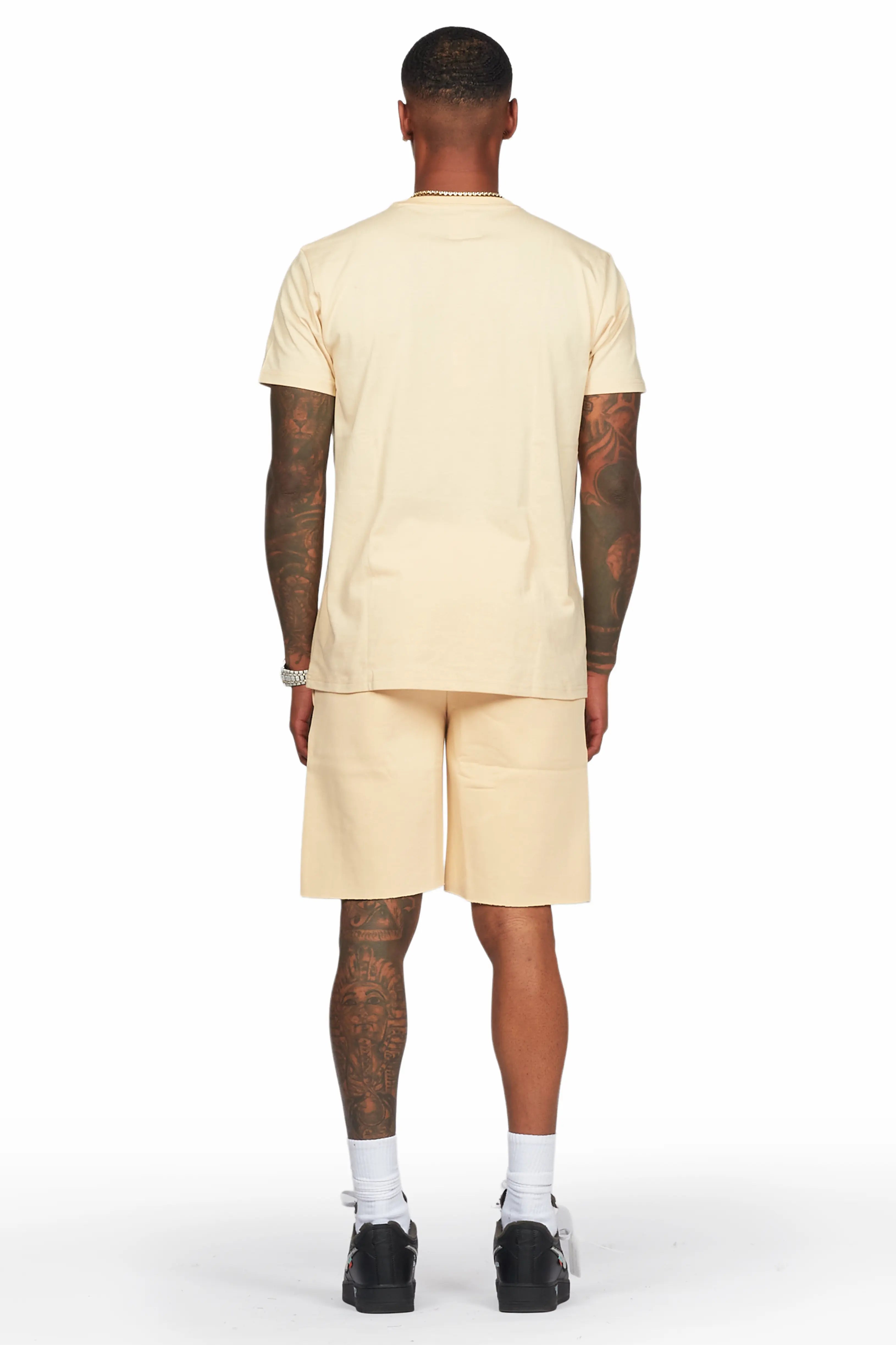 Thierry Beige T-Shirt/Short Set