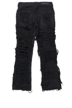 Girls Concetta Jet Black Stacked Flare Jean