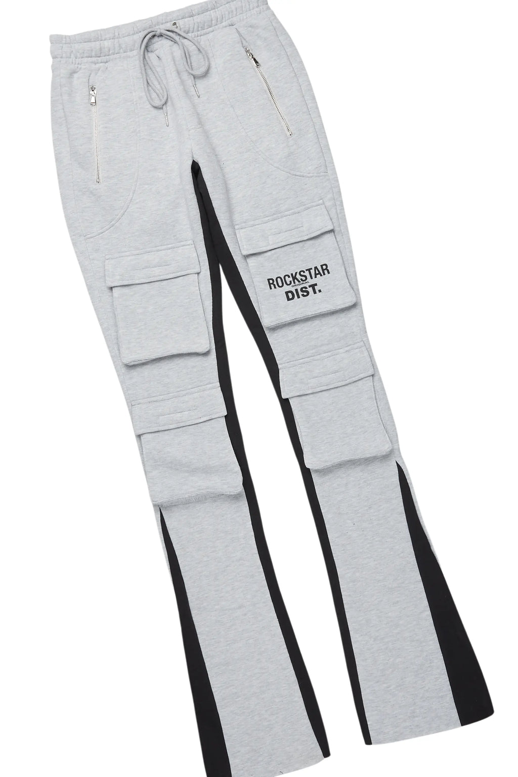 Antoon Heather Grey T-Shirt/Stacked Flare Track Set