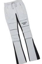 Antoon Heather Grey T-Shirt/Stacked Flare Track Set