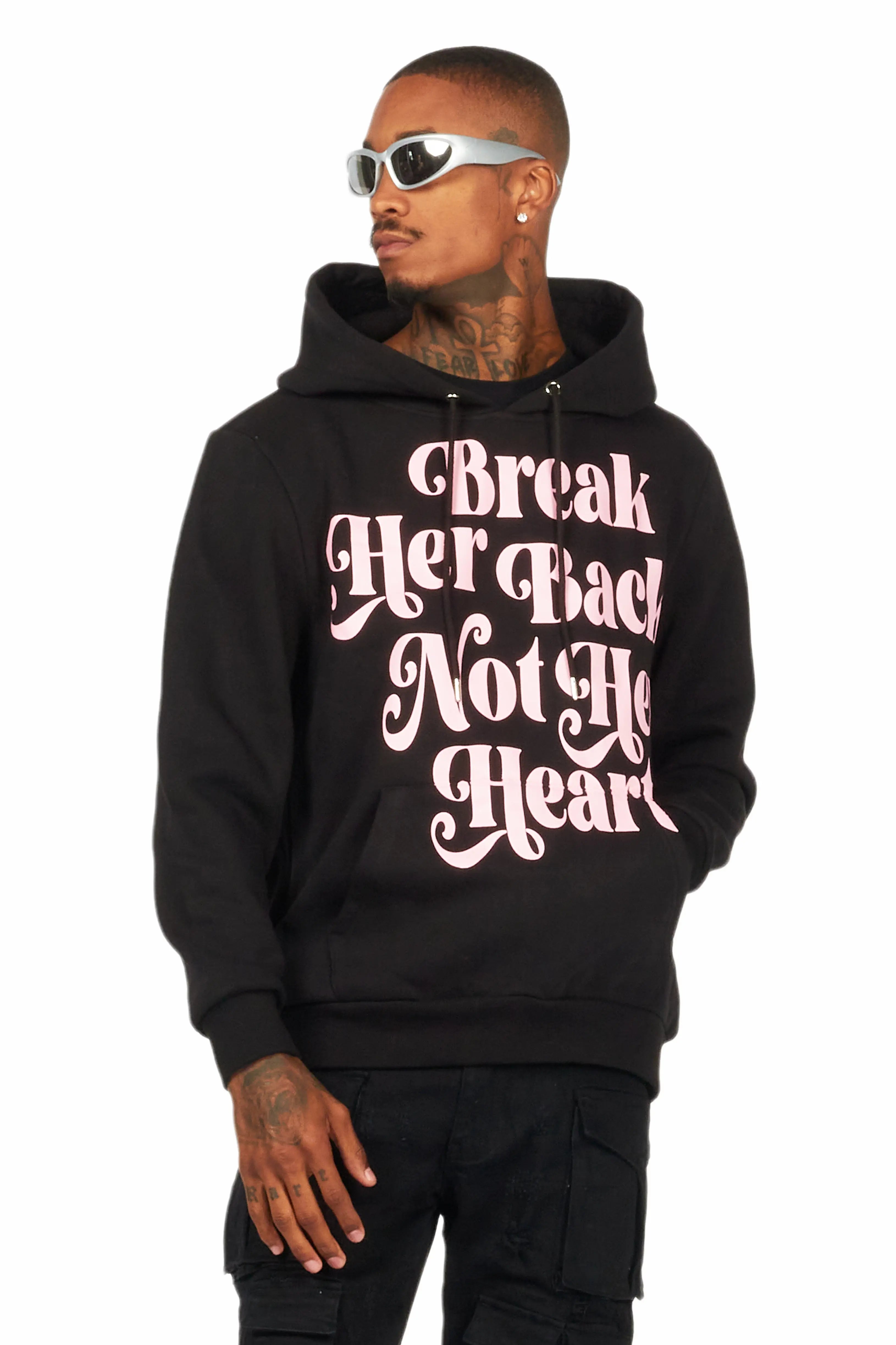 Diamo Black Graphic Hoodie