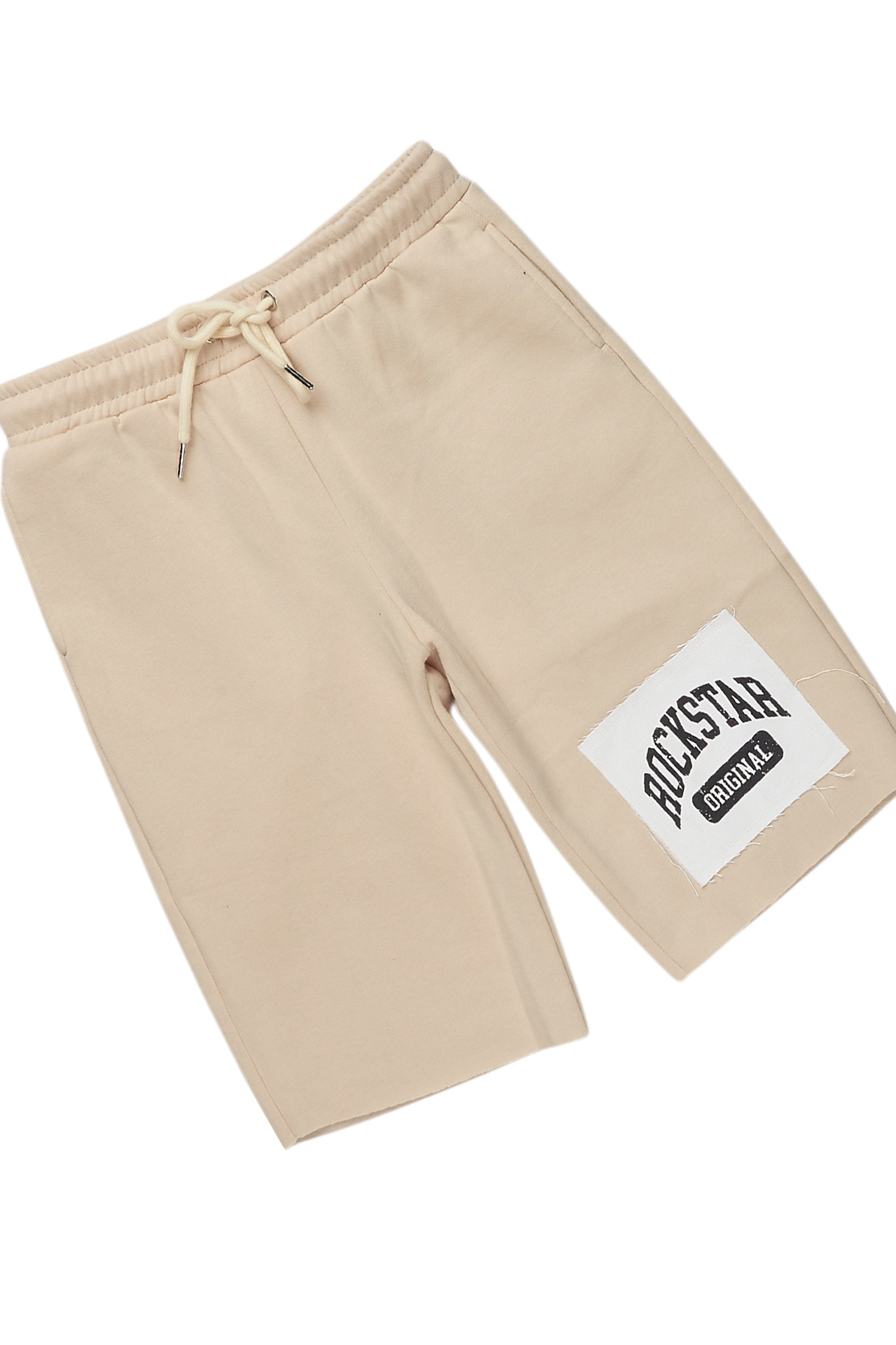 Boys Jain White& Beige T-Shirt/Short Set