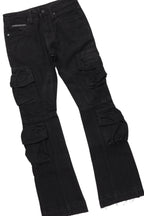 Boys Beau Black Hoodie/Stacked Flare Jean Set