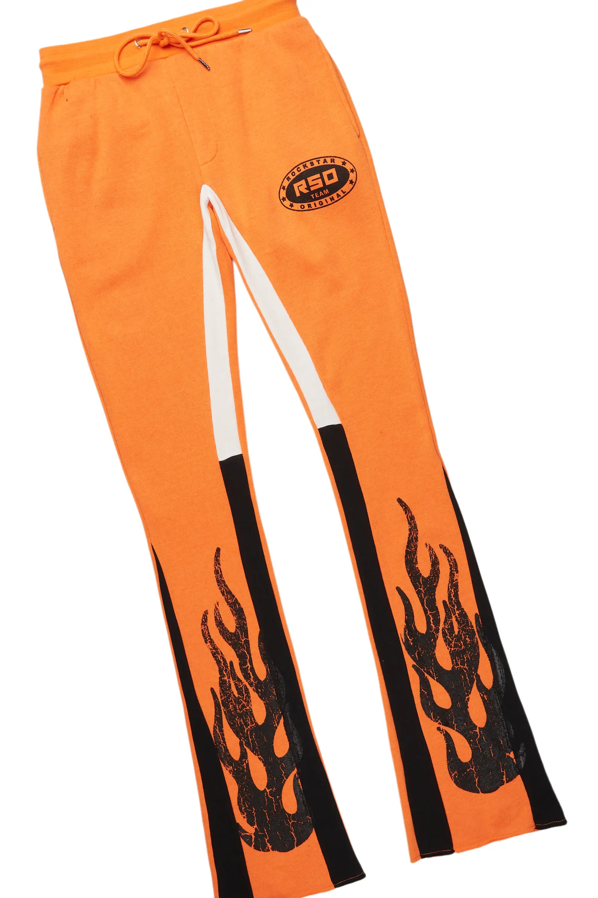 Amos Orange Hoodie/Stacked Flare Track Set