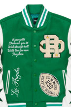 Adrienne Green Oversized Varsity Jacket