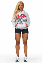 Diandra Heather Grey Oversized Hoodie