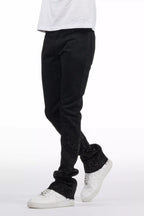 Machete Jet Black Rhinestone Stacked Flare Jean