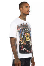 Airhart White Graphic Rhinestone T-Shirt