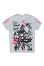 Girls Kammy Grey/Pink Graphic T-Shirt