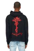 Leander Black Graphic Hoodie