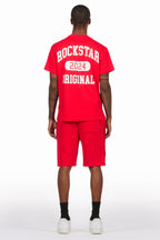 Lex Red T-Shirt/Short Set