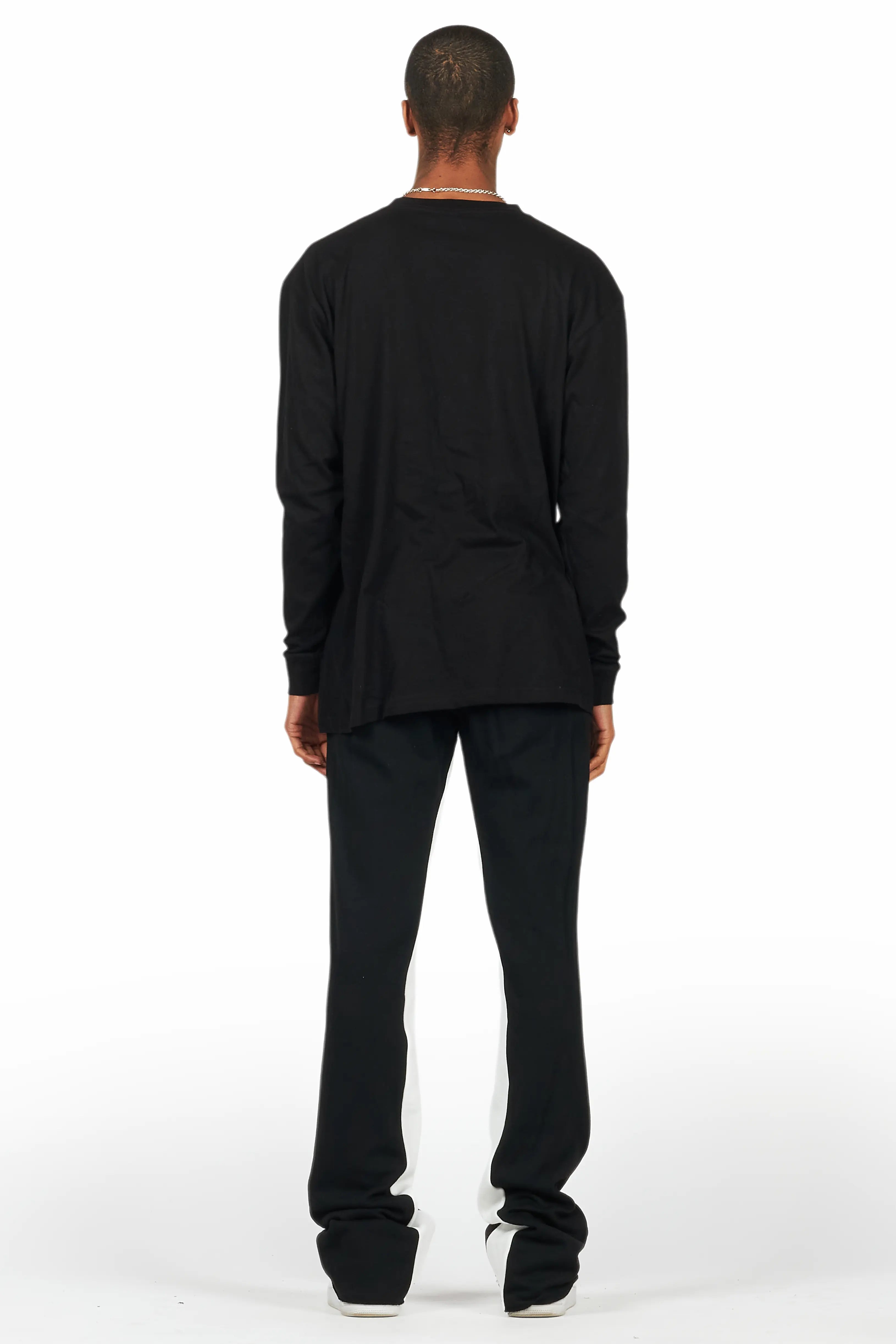 Raffer Black Long Sleeve T-Shirt/Baggy Pant Set