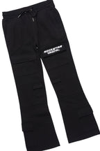 Boys Connor Black T-Shirt Flare Sweat Pant Set