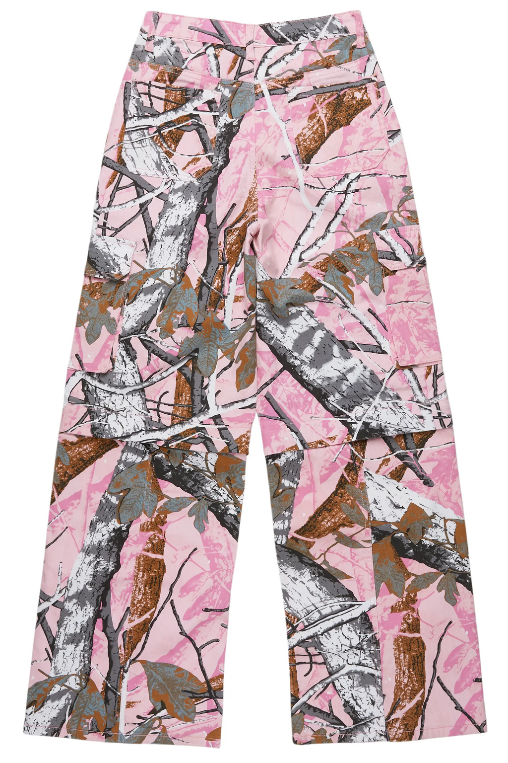 Precious Pink Tree Camo Baggy Stacked Jean