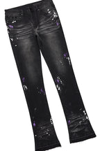 Amos Purple Graphic T-Shirt & Dag Dark Grey Jean Bundle
