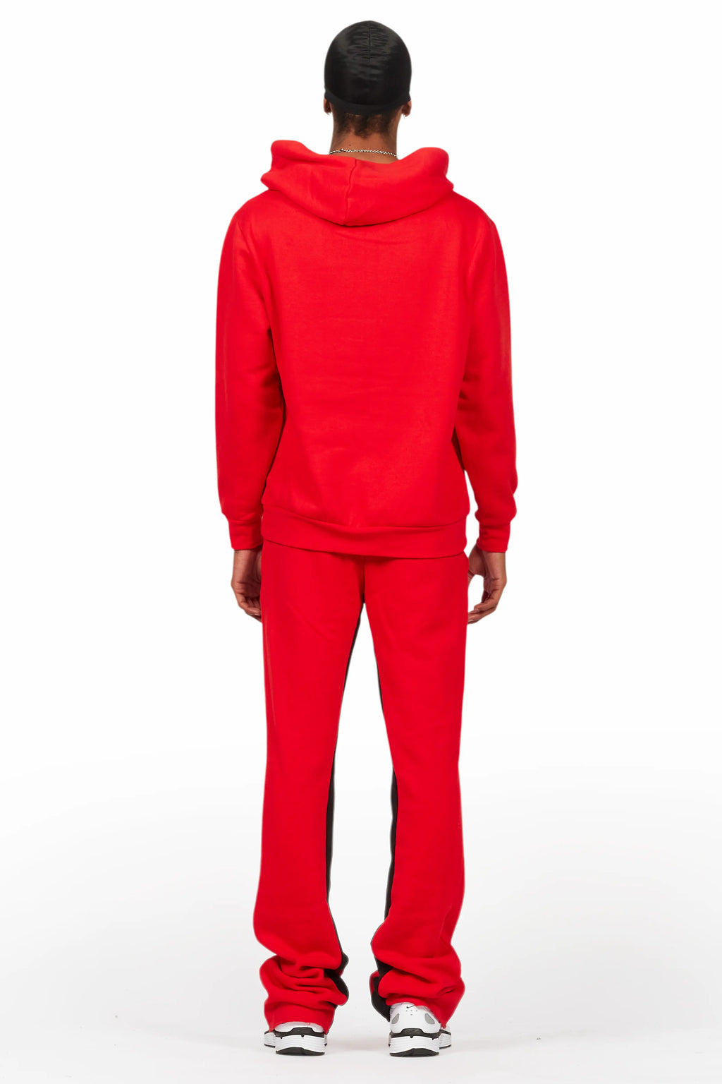 Basic Red Hoodie/Baggy Track Pant Set