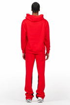 Basic Red Hoodie/Baggy Track Pant Set