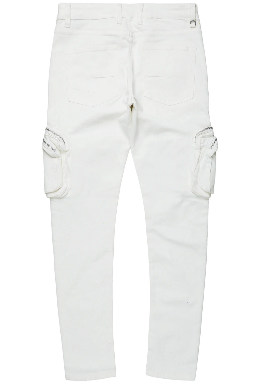 Garren Cream Skinny Fit Cargo Jean