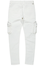 Garren Cream Skinny Fit Cargo Jean