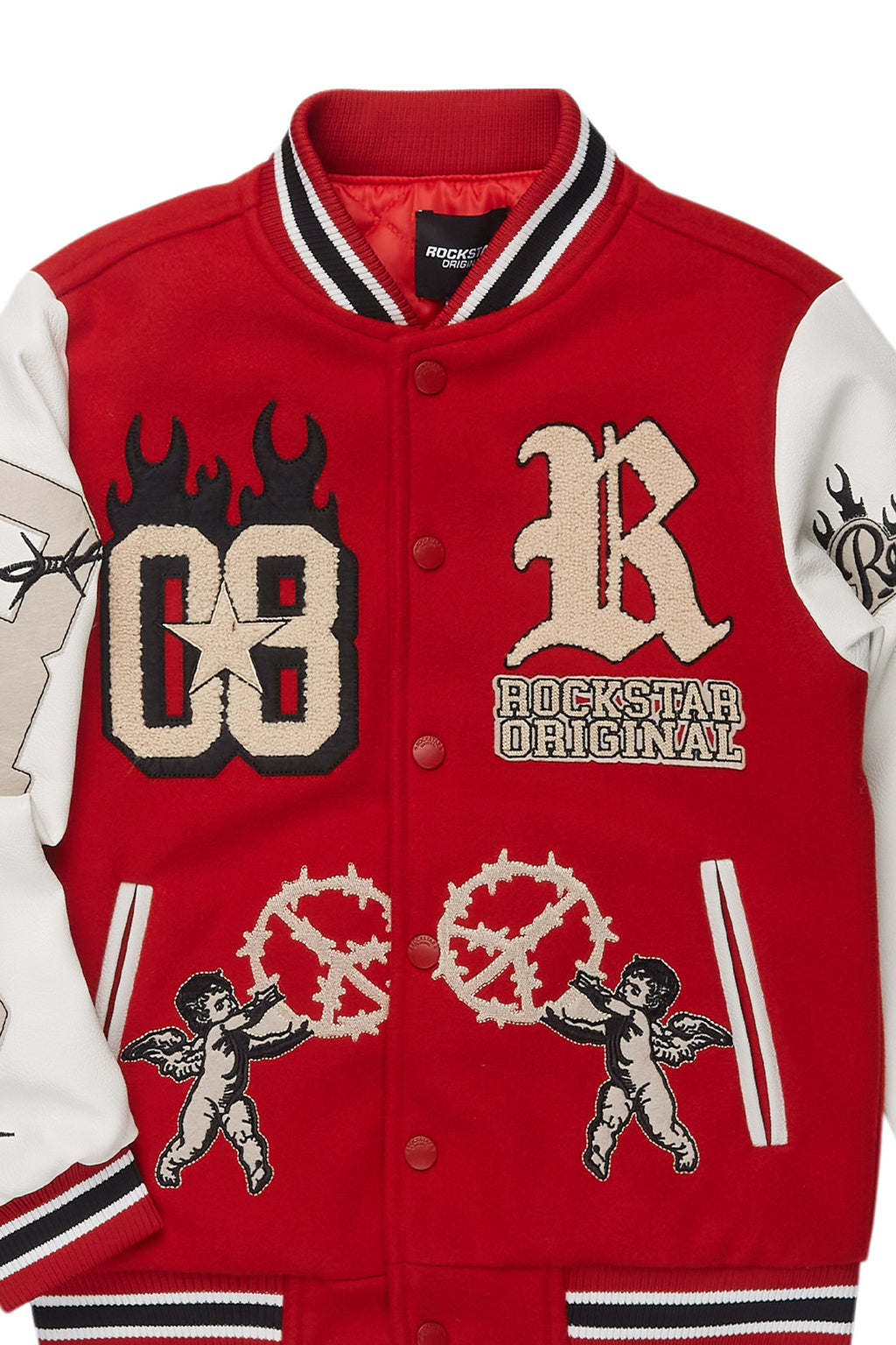 Boys Rune 2.0 Red Varsity Jacket