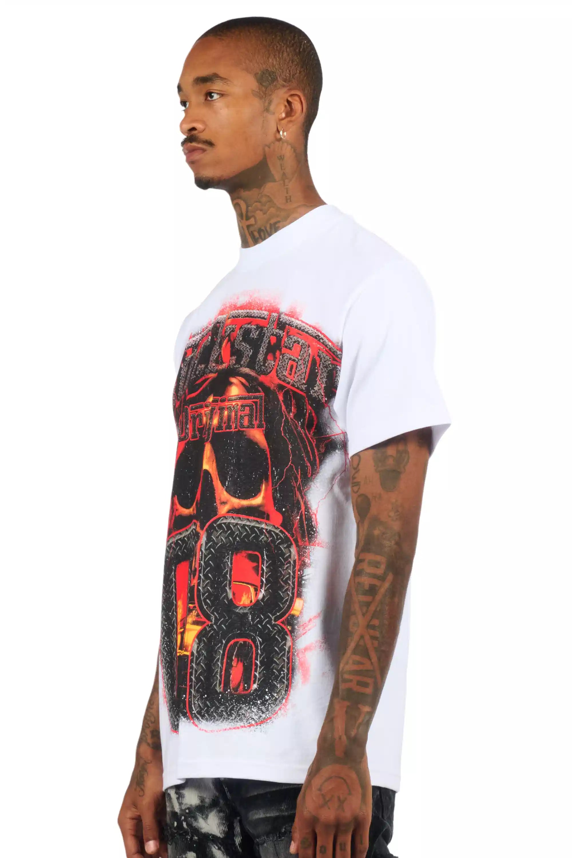 Kure White/Multi Oversized Graphic T-Shirt