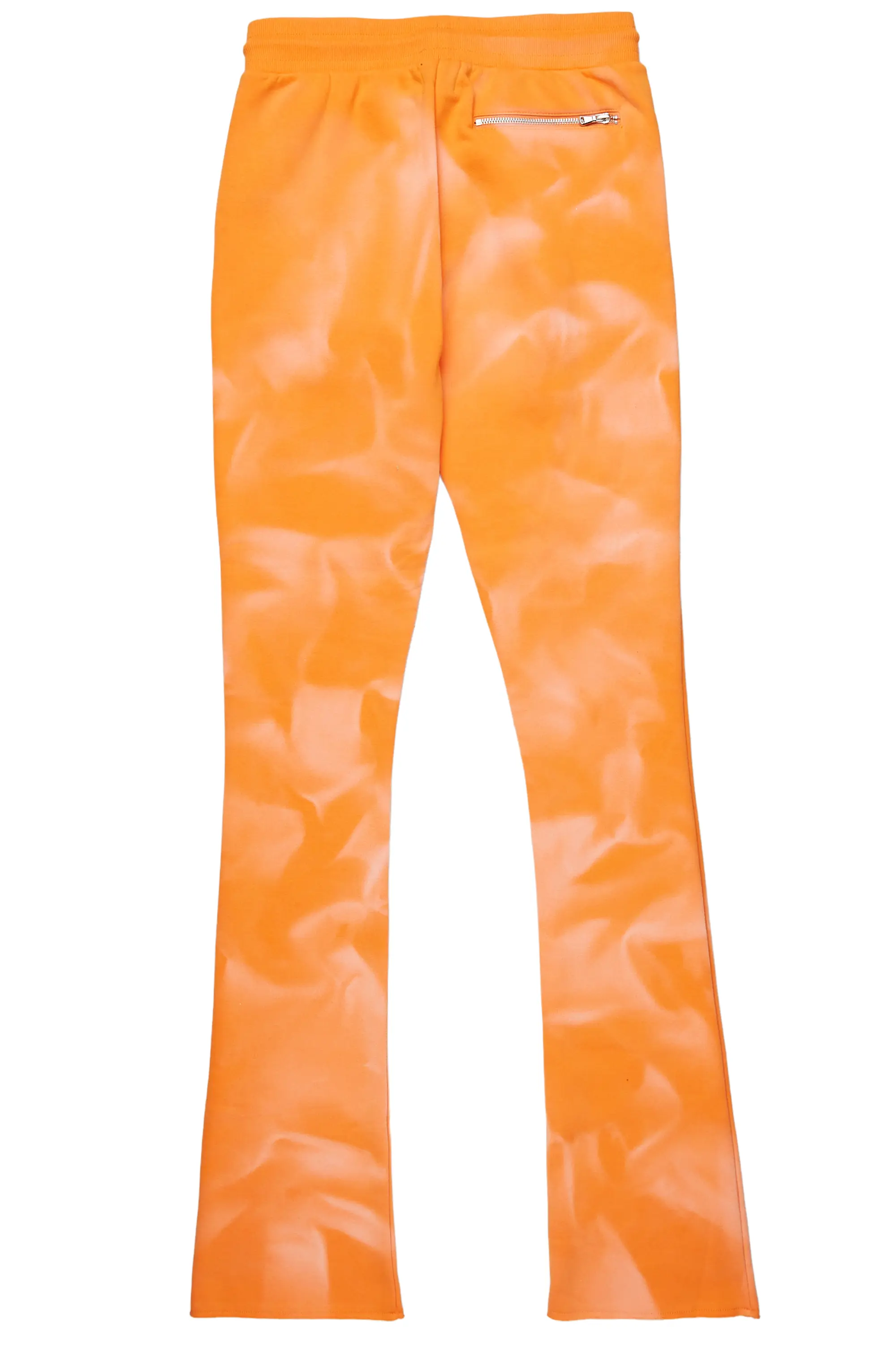 Mallor Orange Graphic Stacked Flare Pant