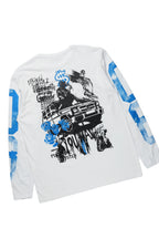 Grill White/Royal Long Sleeve T-Shirt/Baggy Pant Set