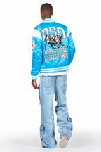 Geir Royal Blue Varsity Jacket