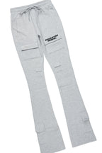 Connor Heather Grey T-Shirt/Stacked Flare Track Set