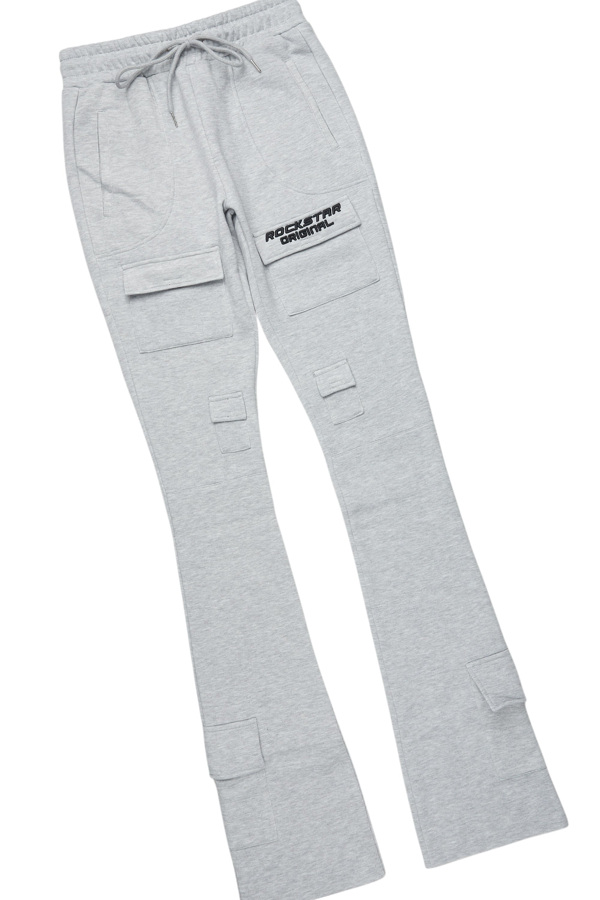 Connor Heather Grey T-Shirt/Stacked Flare Track Set