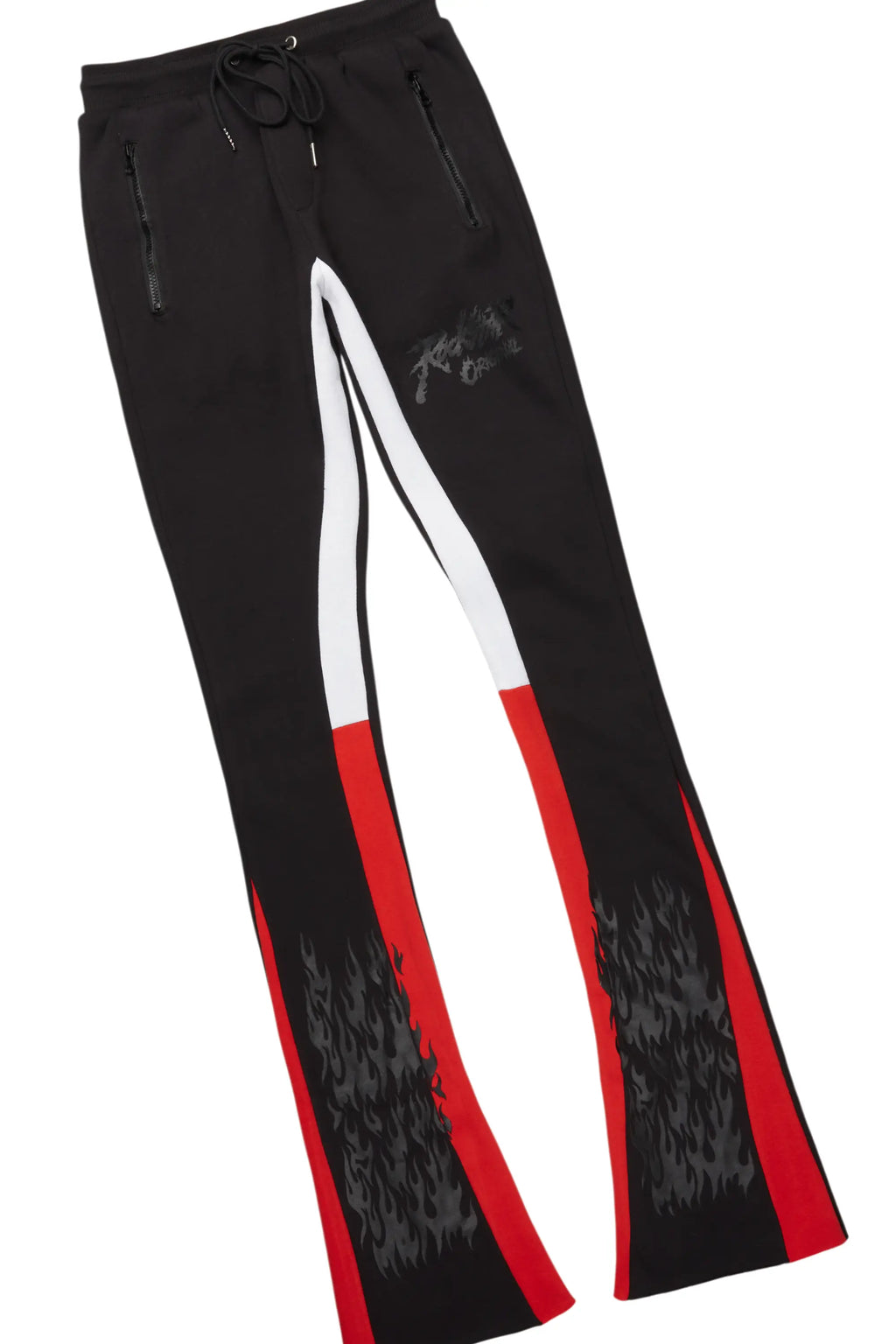 Bubble Black/Black Stacked Flare Hoodie Track Set