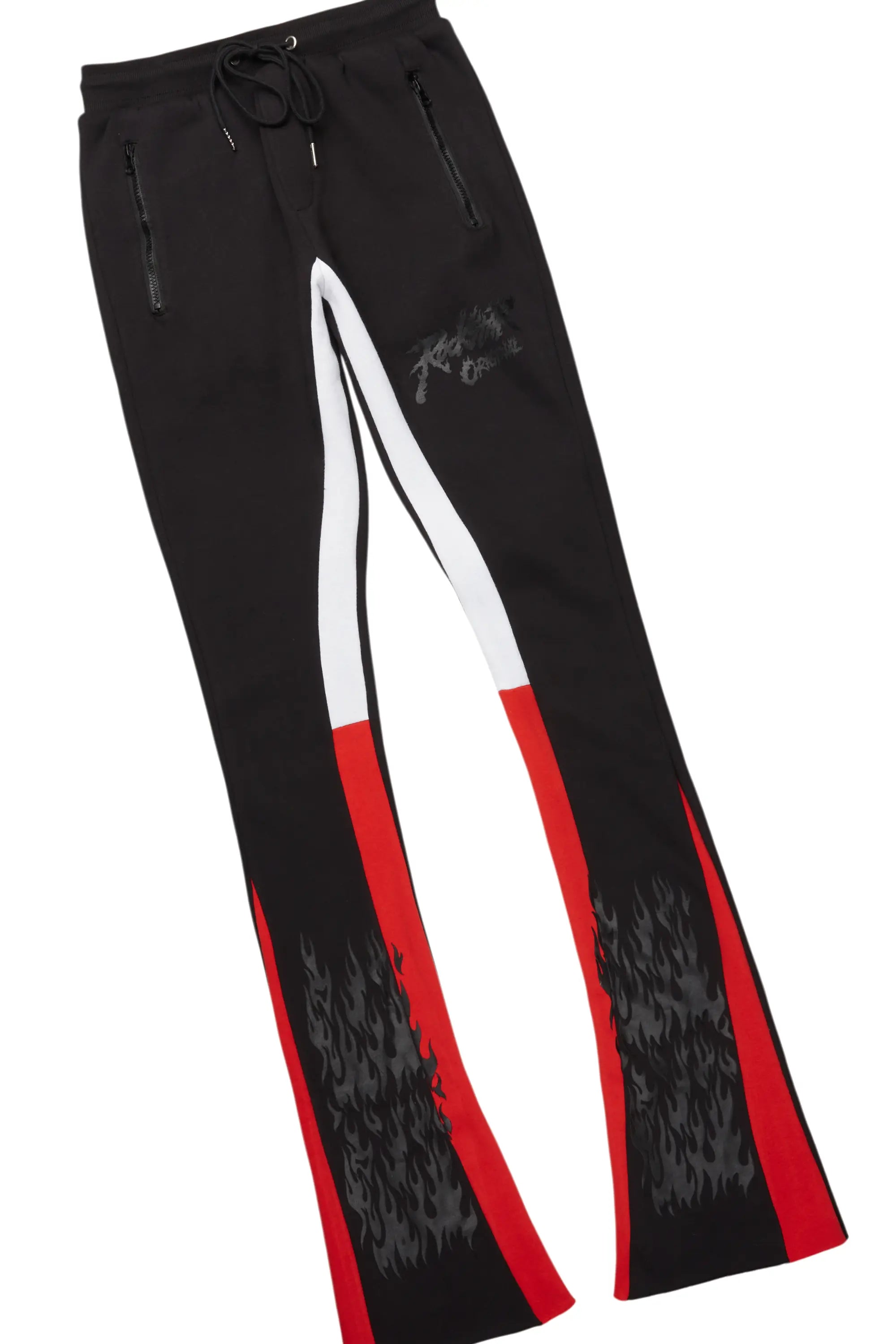 Bubble Black/Black Stacked Flare Hoodie Track Set