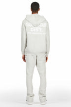 Lake Grey Mohair Knit Track Set