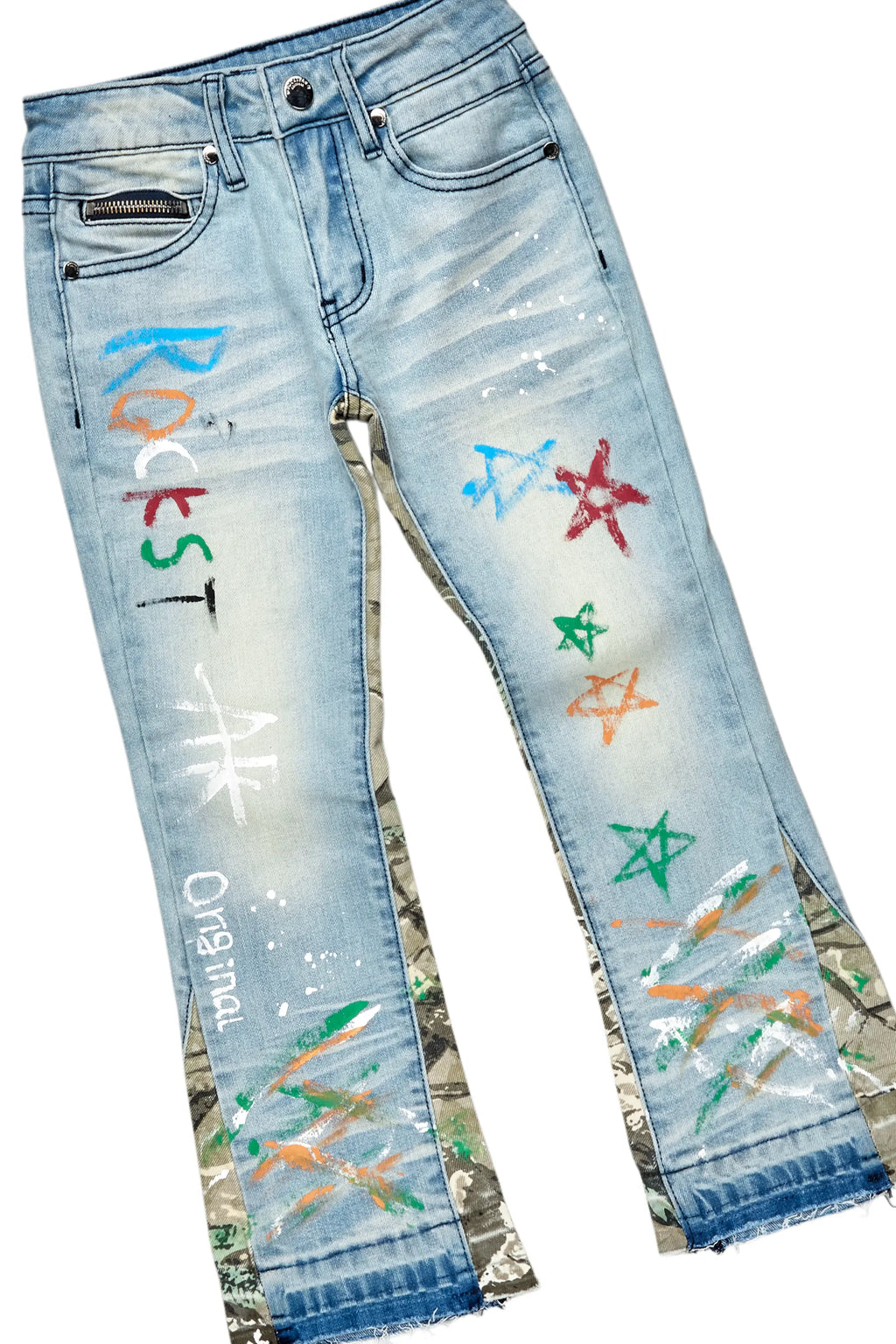 Boys Rainer Red Hoodie/Stacked Flare Jean Set