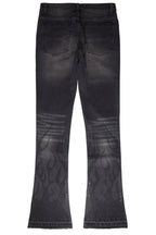 Machete Dark Grey Stacked Flare Jean