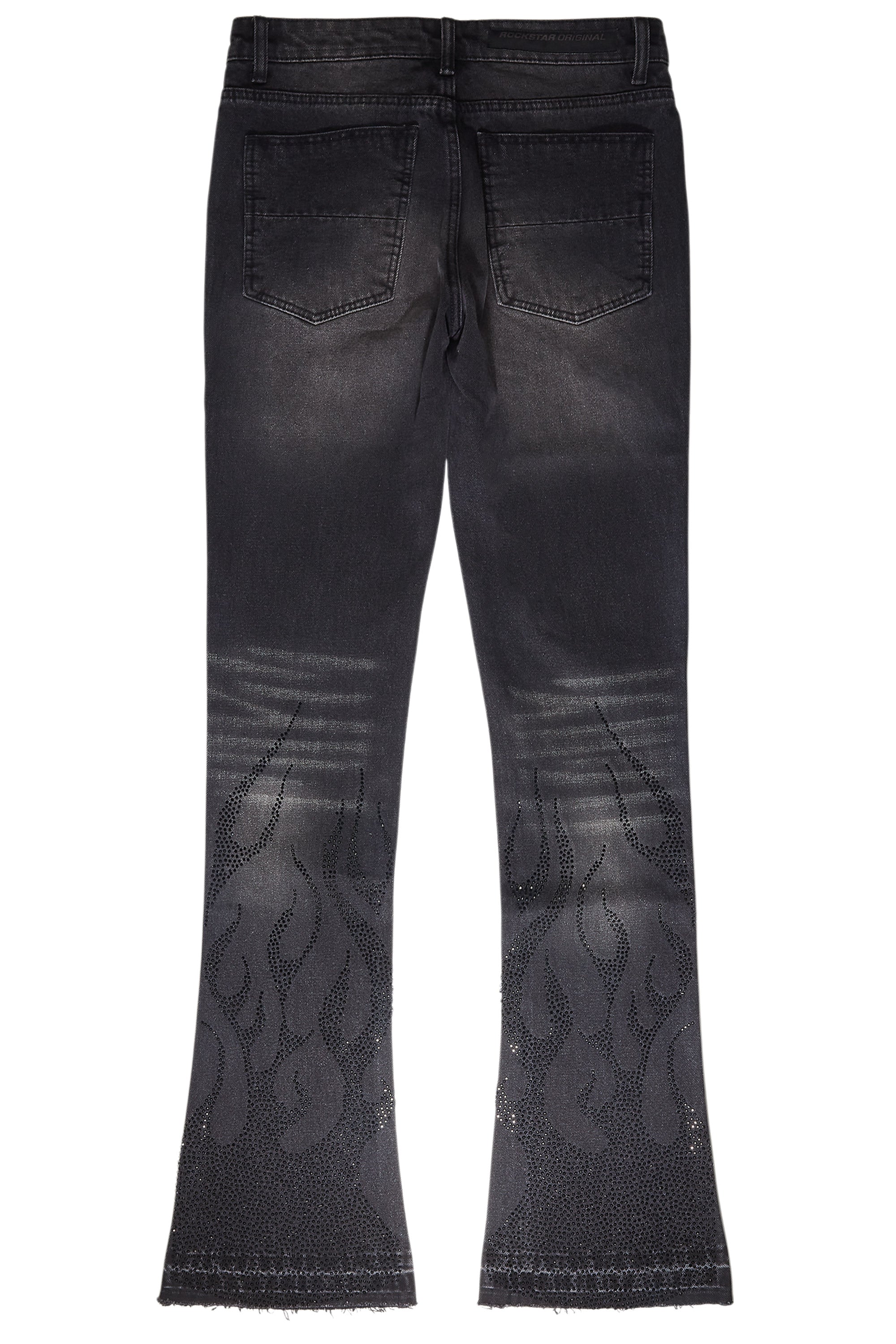 Machete Dark Grey Stacked Flare Jean