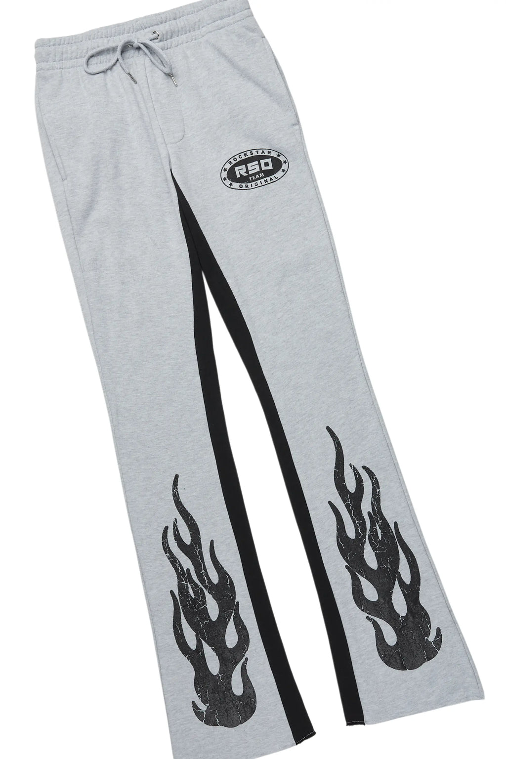 Amos White/Grey Double Layer T-Shirt/Stacked Baggy Pant Set