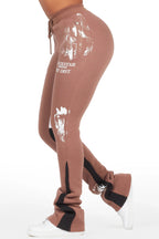 Filipa Mocha Stacked Flare Pant