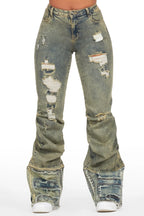 Karan Tinted Wash Baggy Stacked Jean