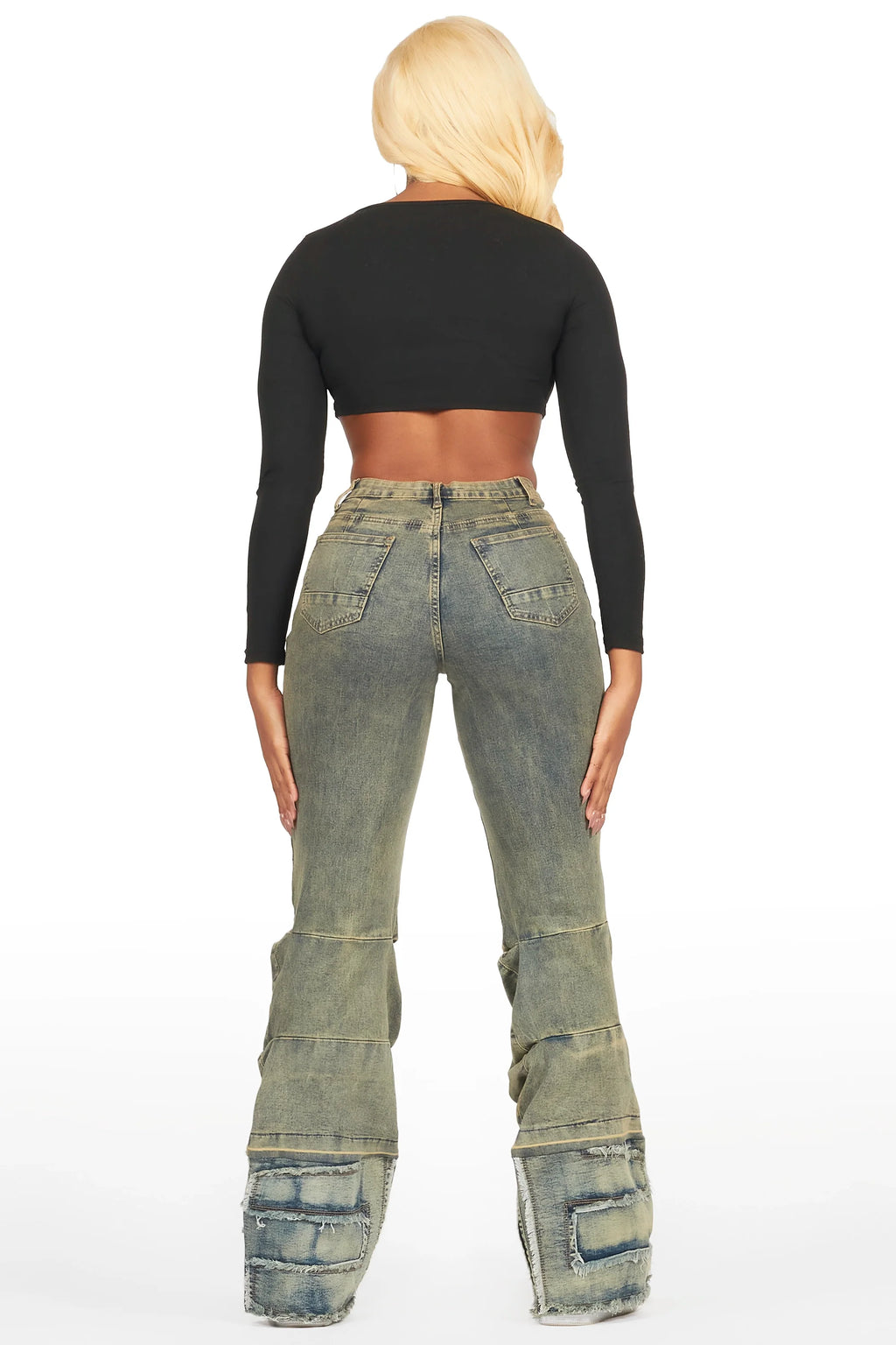 Karan Tinted Wash Baggy Stacked Jean