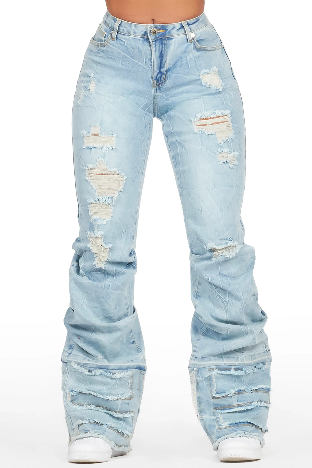 Karan Light Wash Baggy Stacked Jean