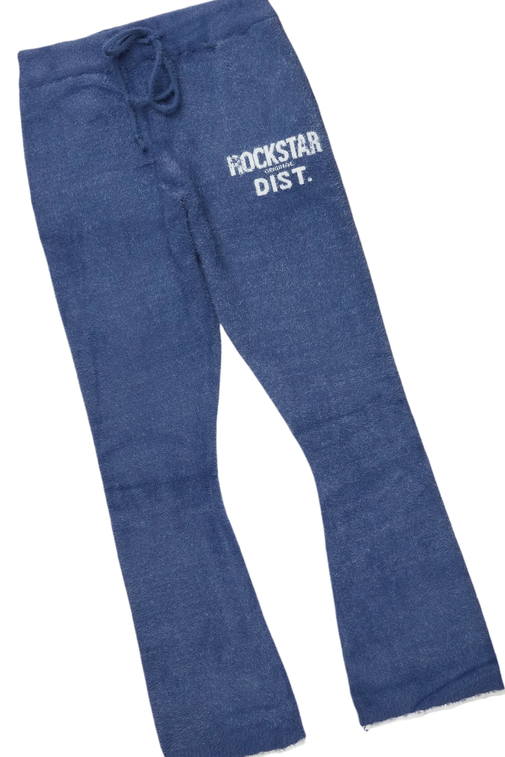 Lake Navy Mohair Knit Track Set