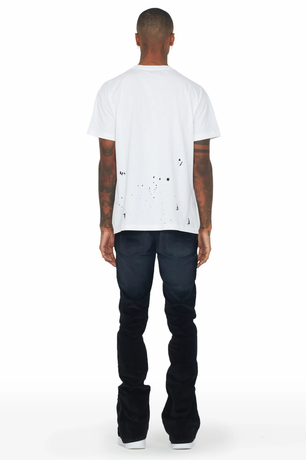 Sevyn Black Super Stacked Stacked Flare Corduroy Pant