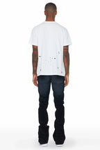 Sevyn Black Super Stacked Stacked Flare Corduroy Pant